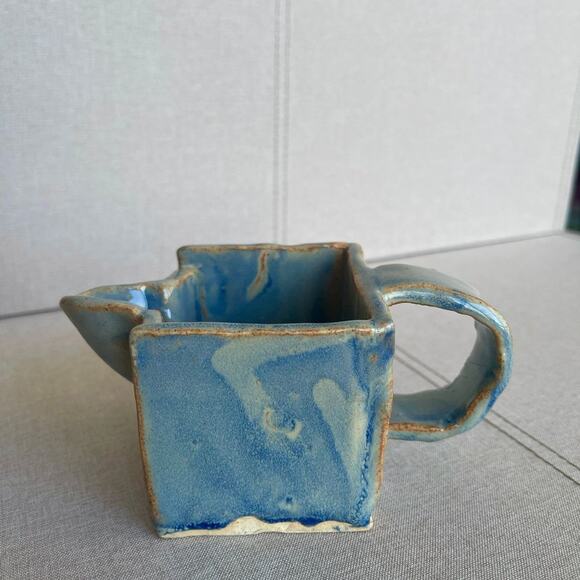 Studio-Made Blue Pottery Ceramic Creamer Pitcher - Picture 1 of 5